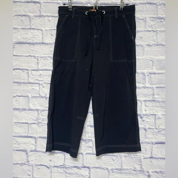Lucy activewear Collection Wide Leg Cropped Pants Black Women's S - Picture 1 of 11